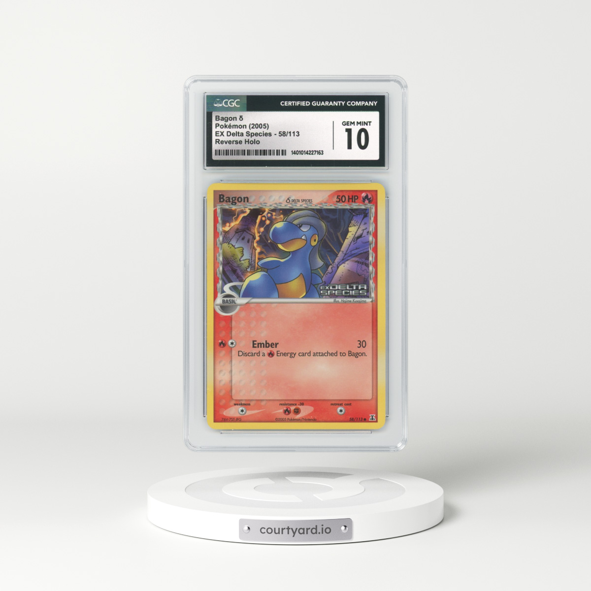 2005 EX Delta Species #58 Bagon - Holo (CGC 10 GEM MINT)