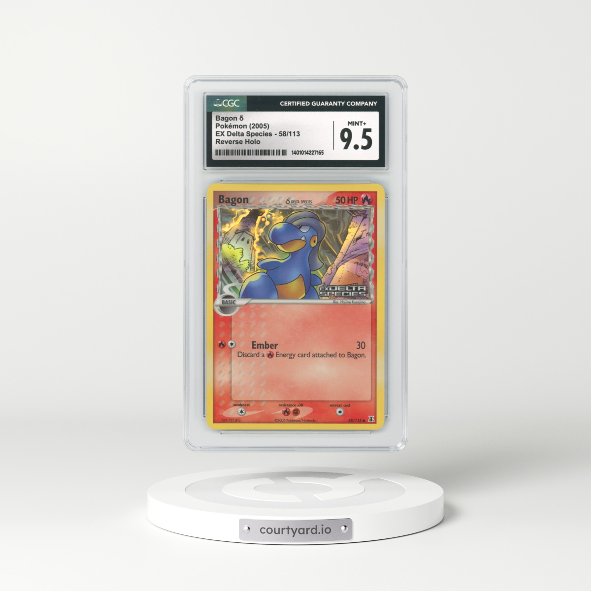 2005 EX Delta Species #58 Bagon - Holo (CGC 9.5 MINT+)