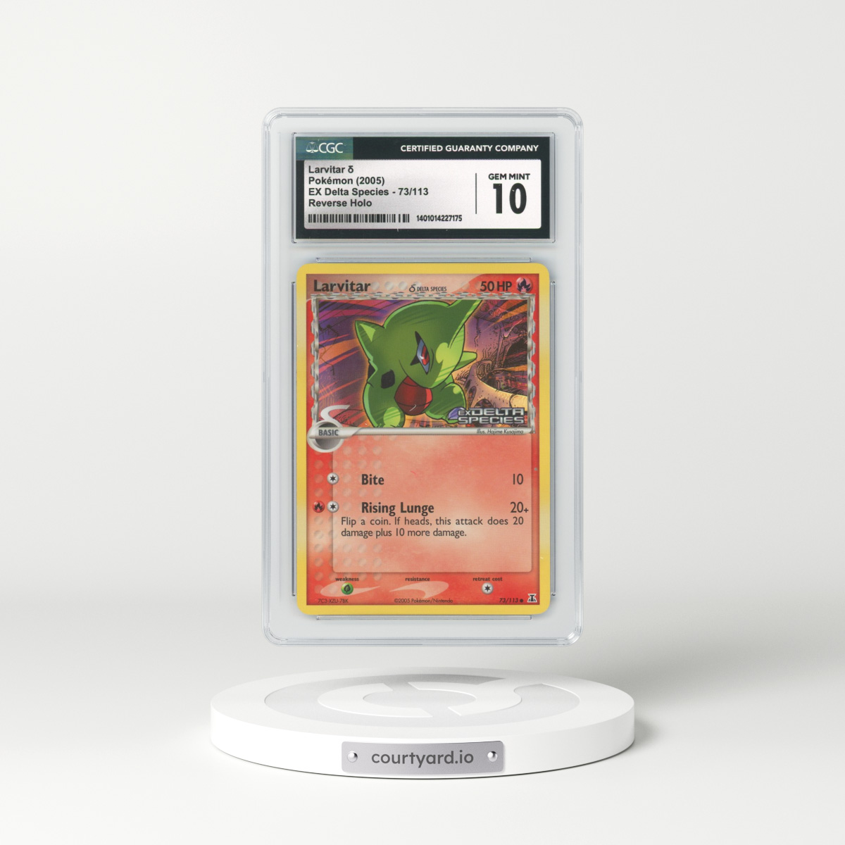 2005 EX Delta Species #73 Larvitar - Holo (CGC 10 GEM MINT)
