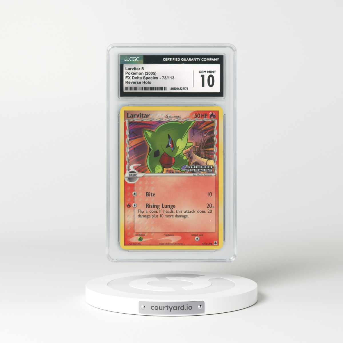 2005 EX Delta Species #73 Larvitar - Holo (CGC 10 GEM MINT)