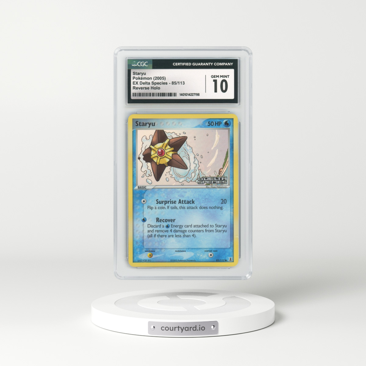 2005 EX Delta Species #85 Staryu - Holo (CGC 10 GEM MINT)