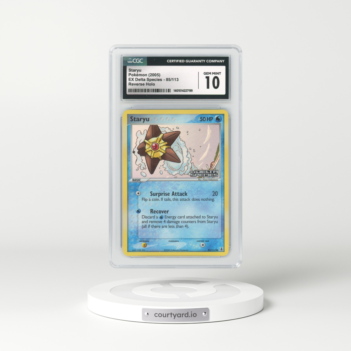 2005 EX Delta Species #85 Staryu - Holo (CGC 10 GEM MINT)