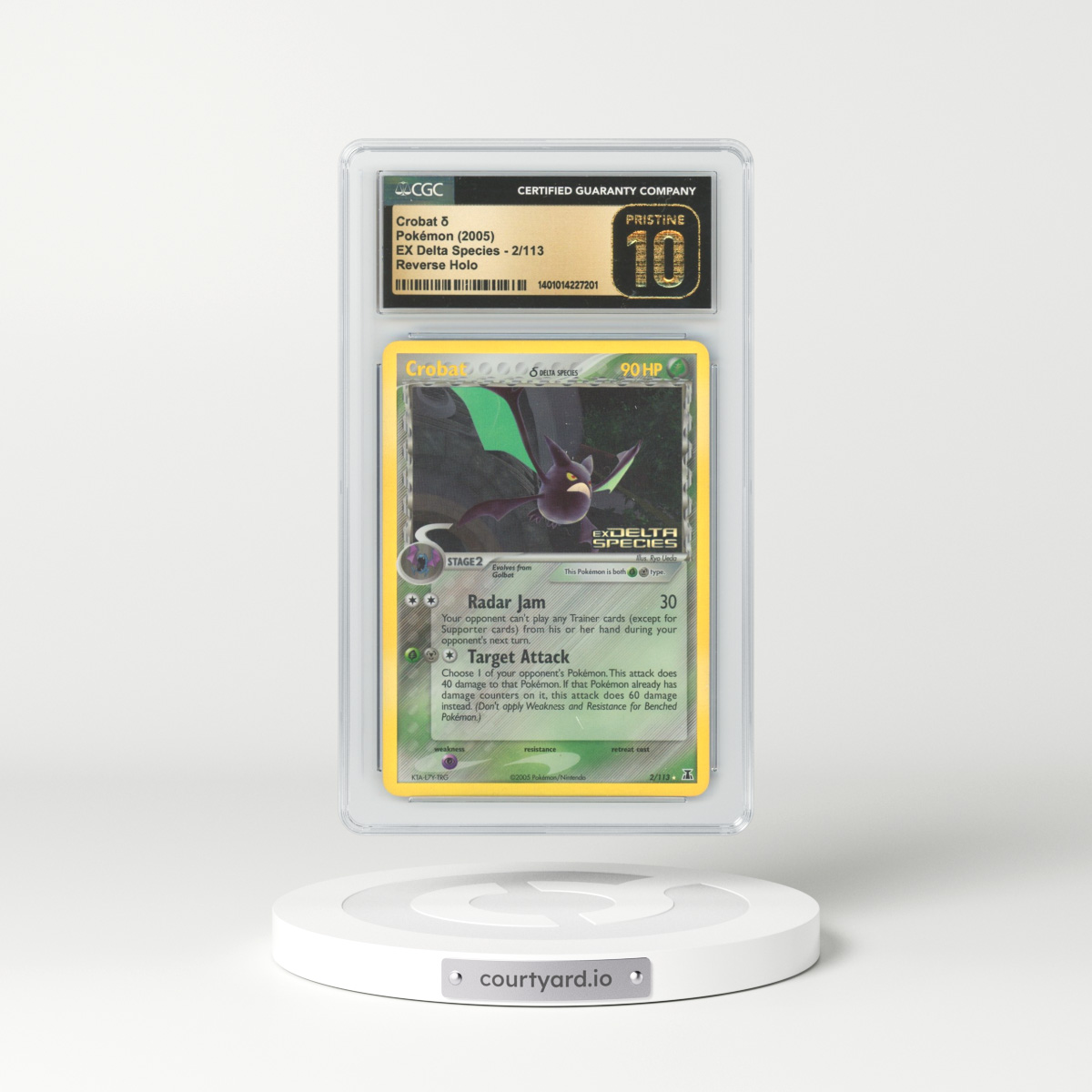 2005 EX Delta Species #2 Crobat - Holo (CGC 10 PRISTINE)