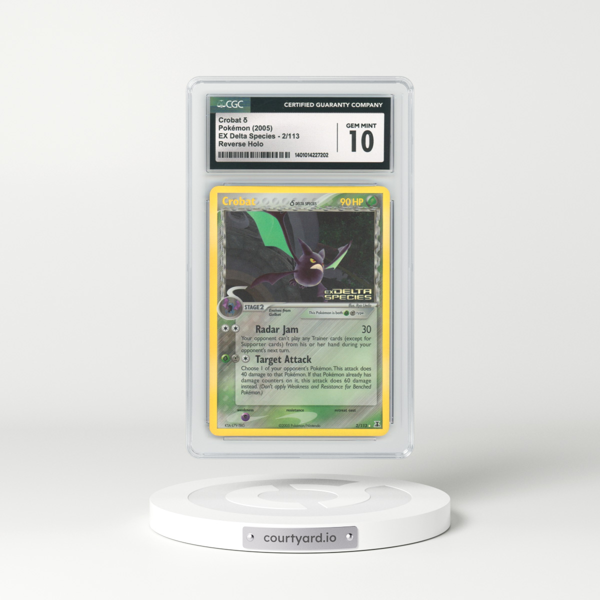 2005 EX Delta Species #2 Crobat - Holo (CGC 10 GEM MINT)