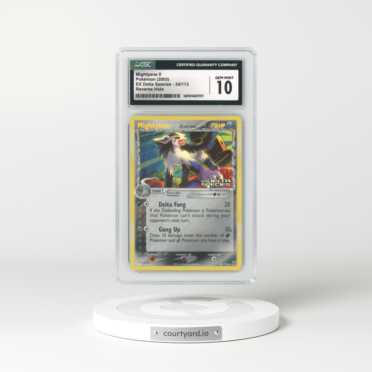 2005 EX Delta Species #24 Mightyena - Holo (CGC 10 GEM MINT)