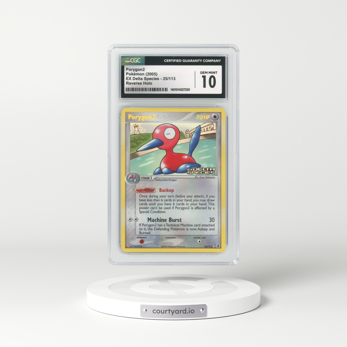 2005 EX Delta Species #25 Porygon2 - Holo (CGC 10 GEM MINT)