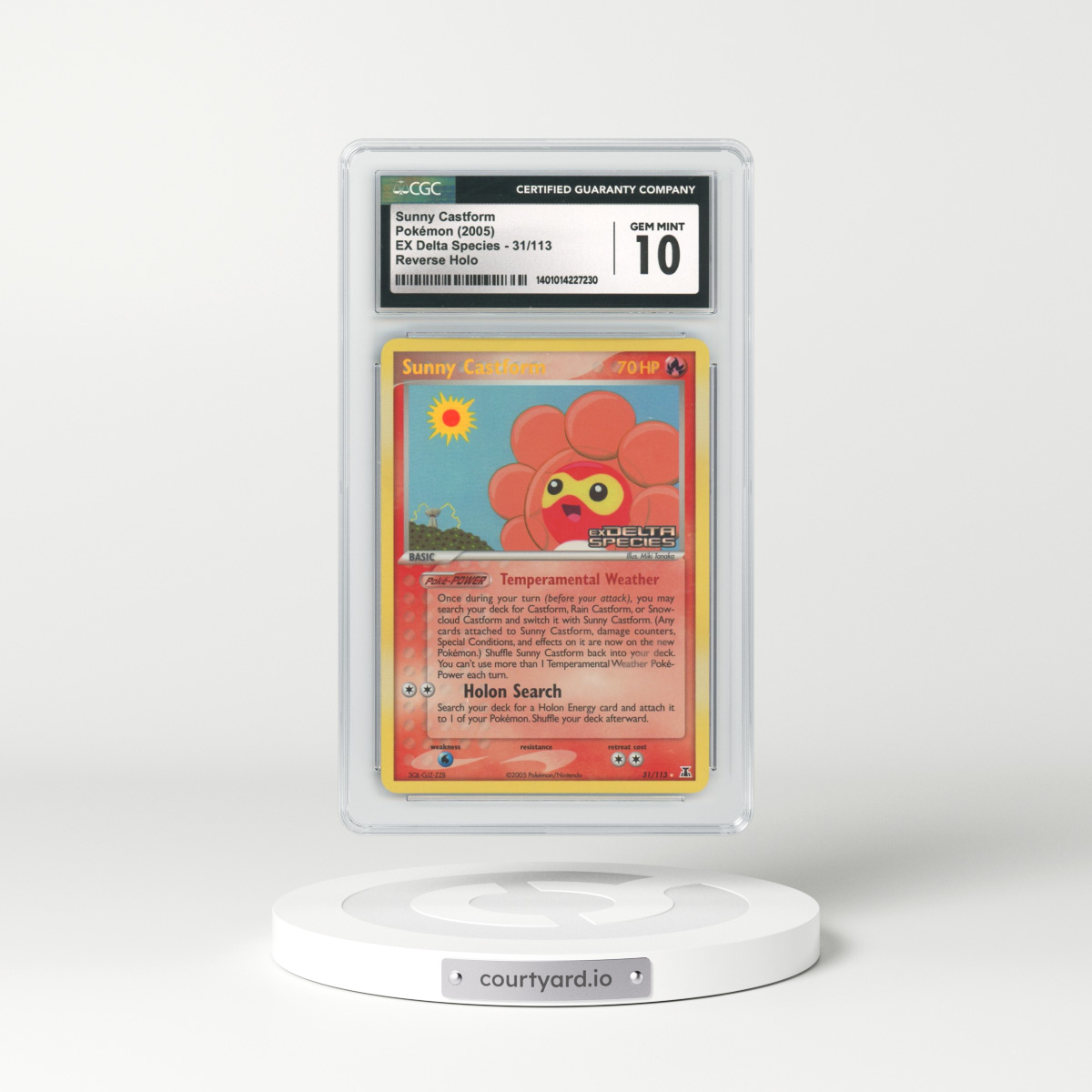 2005 EX Delta Species #31 Sunny Castform - Holo (CGC 10 GEM MINT)