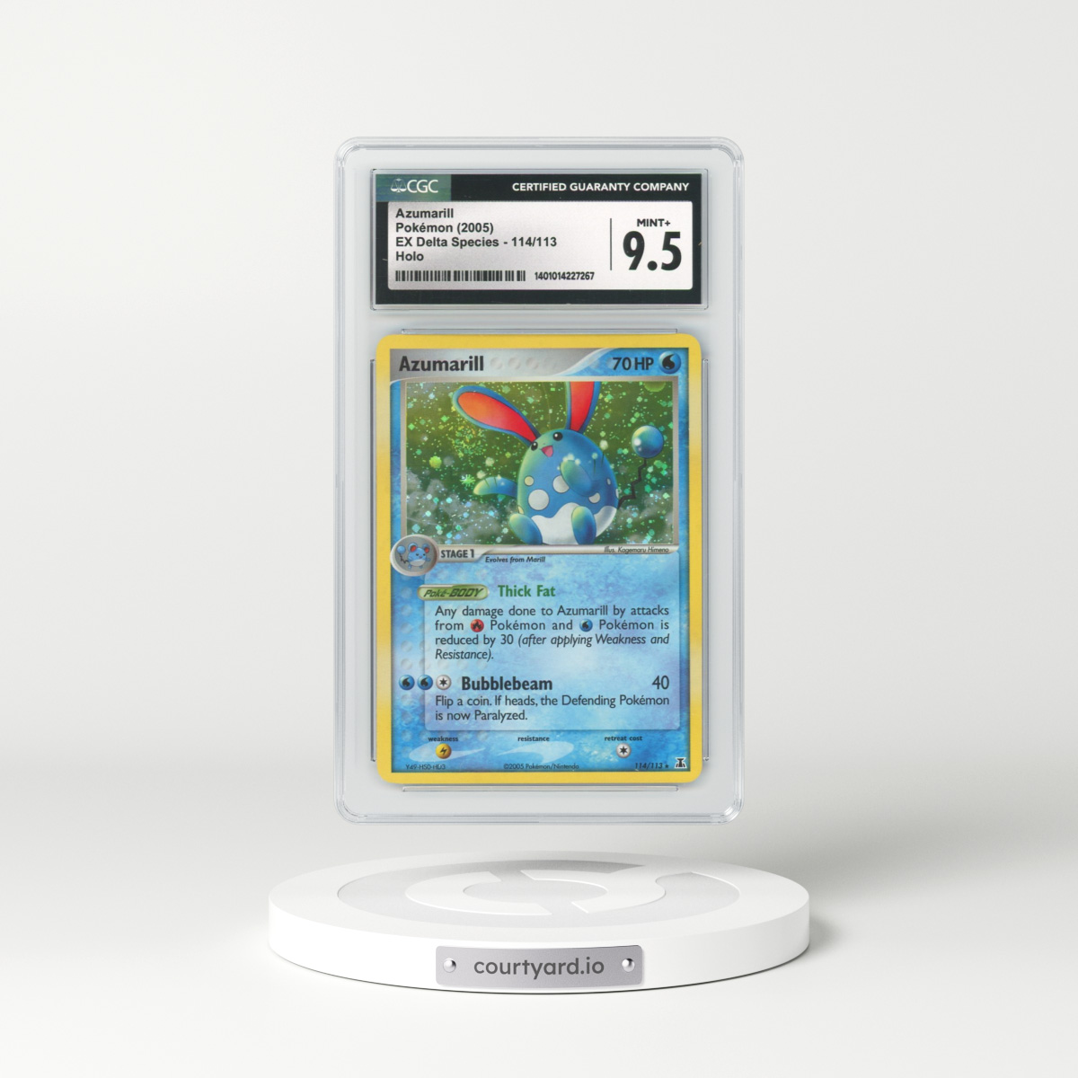2005 EX Delta Species #114 Azumarill - Holo (CGC 9.5 MINT+)