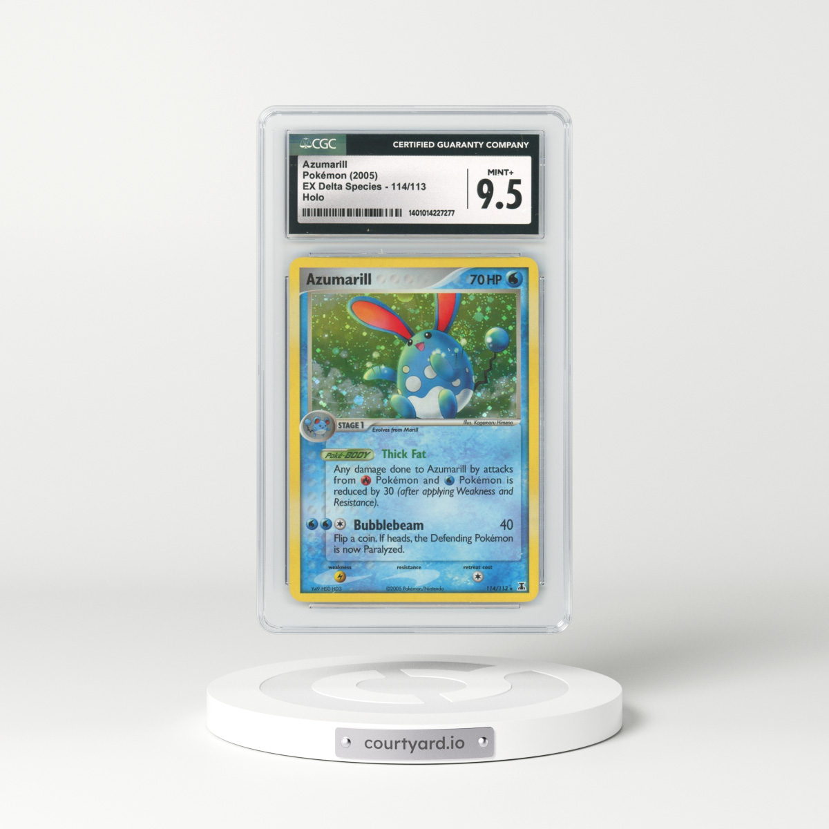 2005 EX Delta Species #114 Azumarill - Holo (CGC 9.5 MINT+)