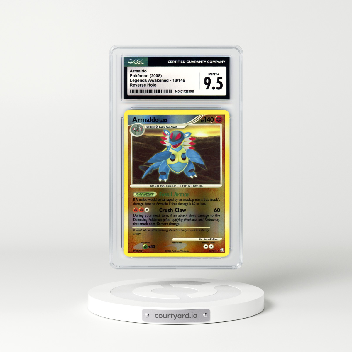 2008 Legends Awakened #18 Armaldo - Holo (CGC 9.5 MINT+)