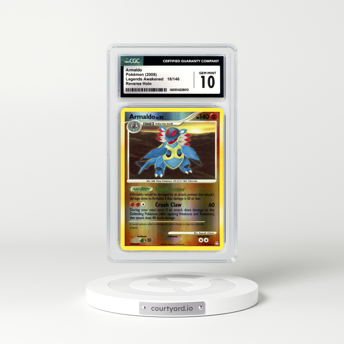 2008 Legends Awakened #18 Armaldo - Holo (CGC 10 GEM MINT)