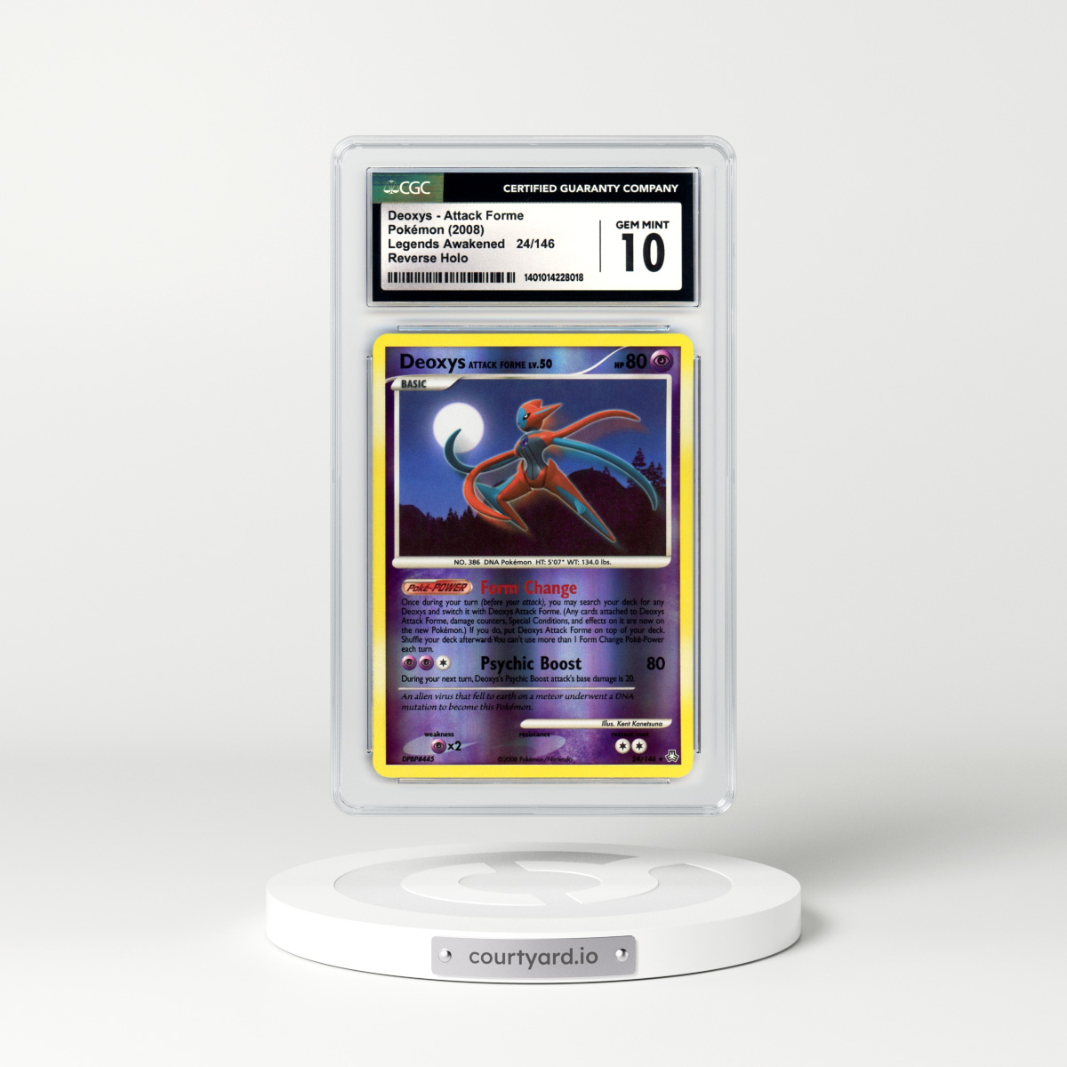 2008 Legends Awakened #24 Deoxys (Attack Forme) - Holo (CGC 10 GEM MINT)