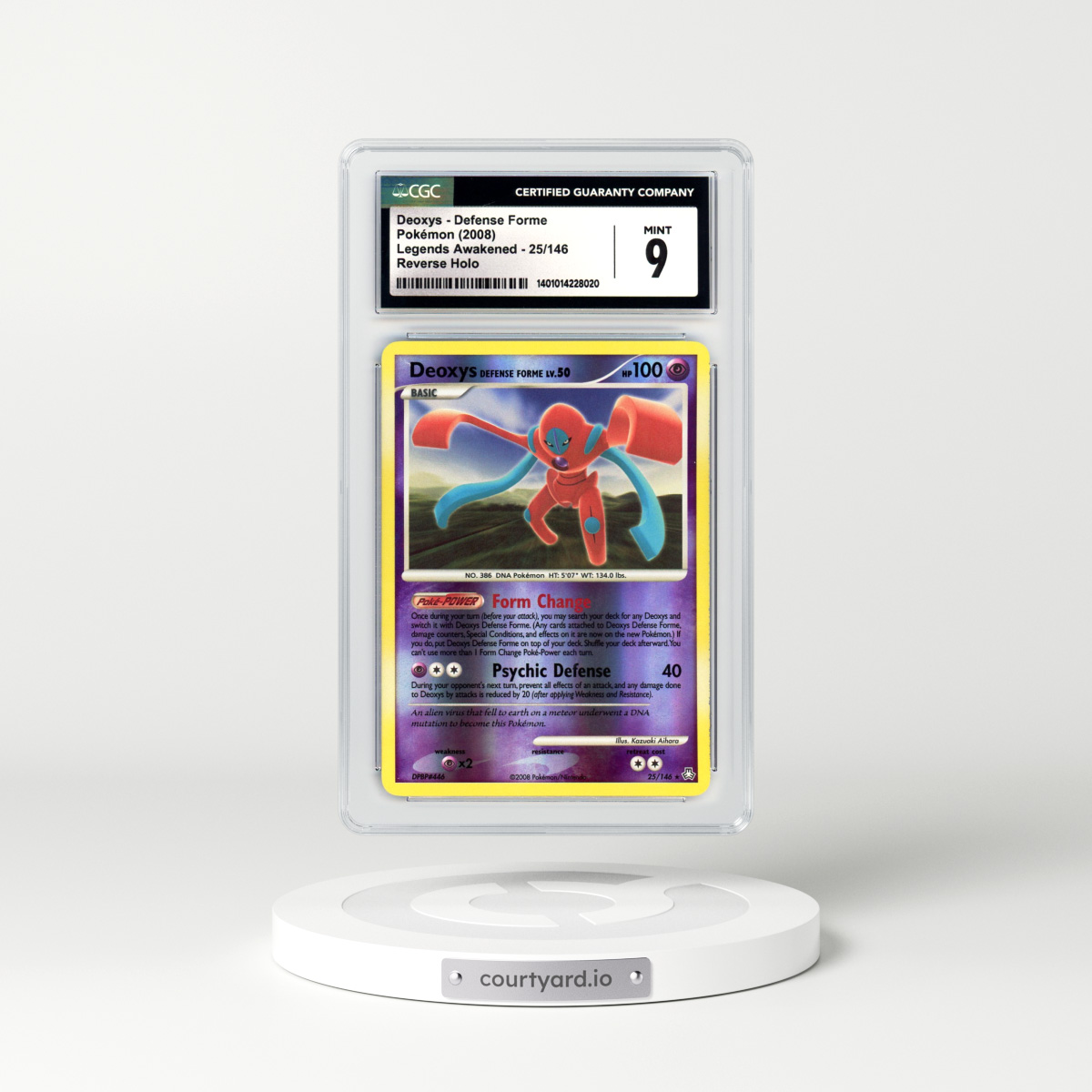 2008 Legends Awakened #25 Deoxys (Defense Forme) - Holo (CGC 9 MINT)