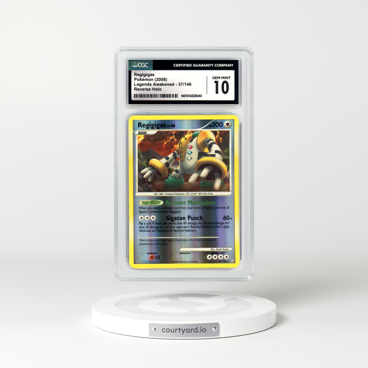 2008 Legends Awakened #37 Regigigas - Holo (CGC 10 GEM MINT)