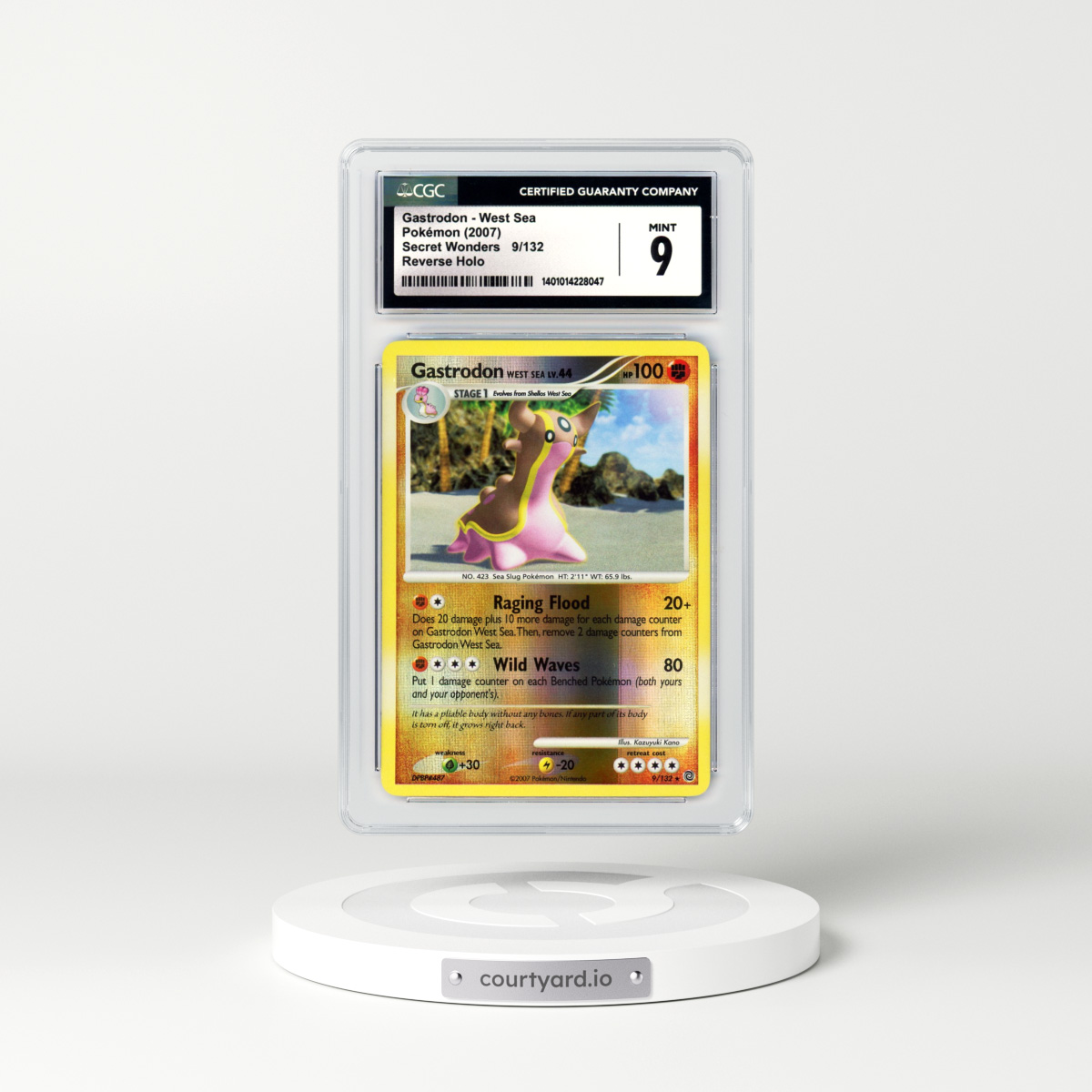 2007 Secret Wonders #9 Gastrodon West Sea - Holo (CGC 9 MINT)