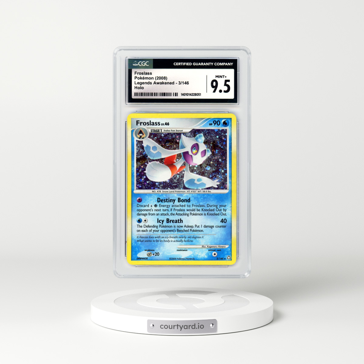 2008 Legends Awakened #3 Froslass - Holo (CGC 9.5 MINT+)