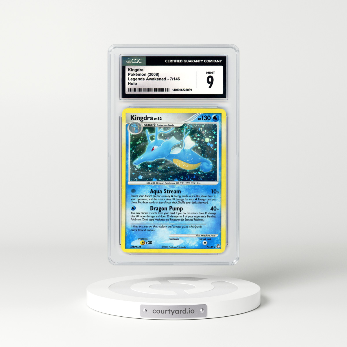 2008 Legends Awakened #7 Kingdra - Holo (CGC 9 MINT)