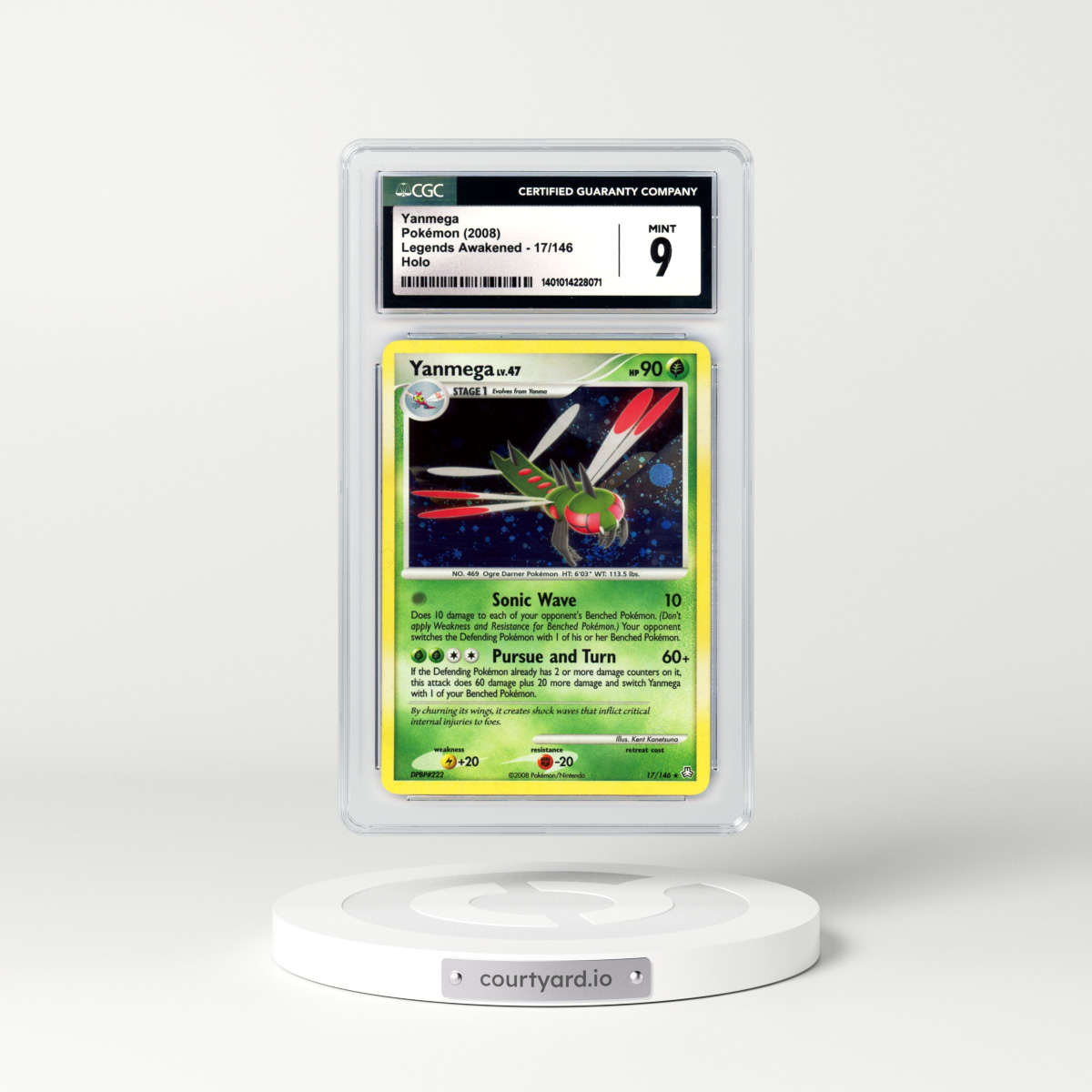 2008 Legends Awakened #17 Yanmega - Holo (CGC 9 MINT)