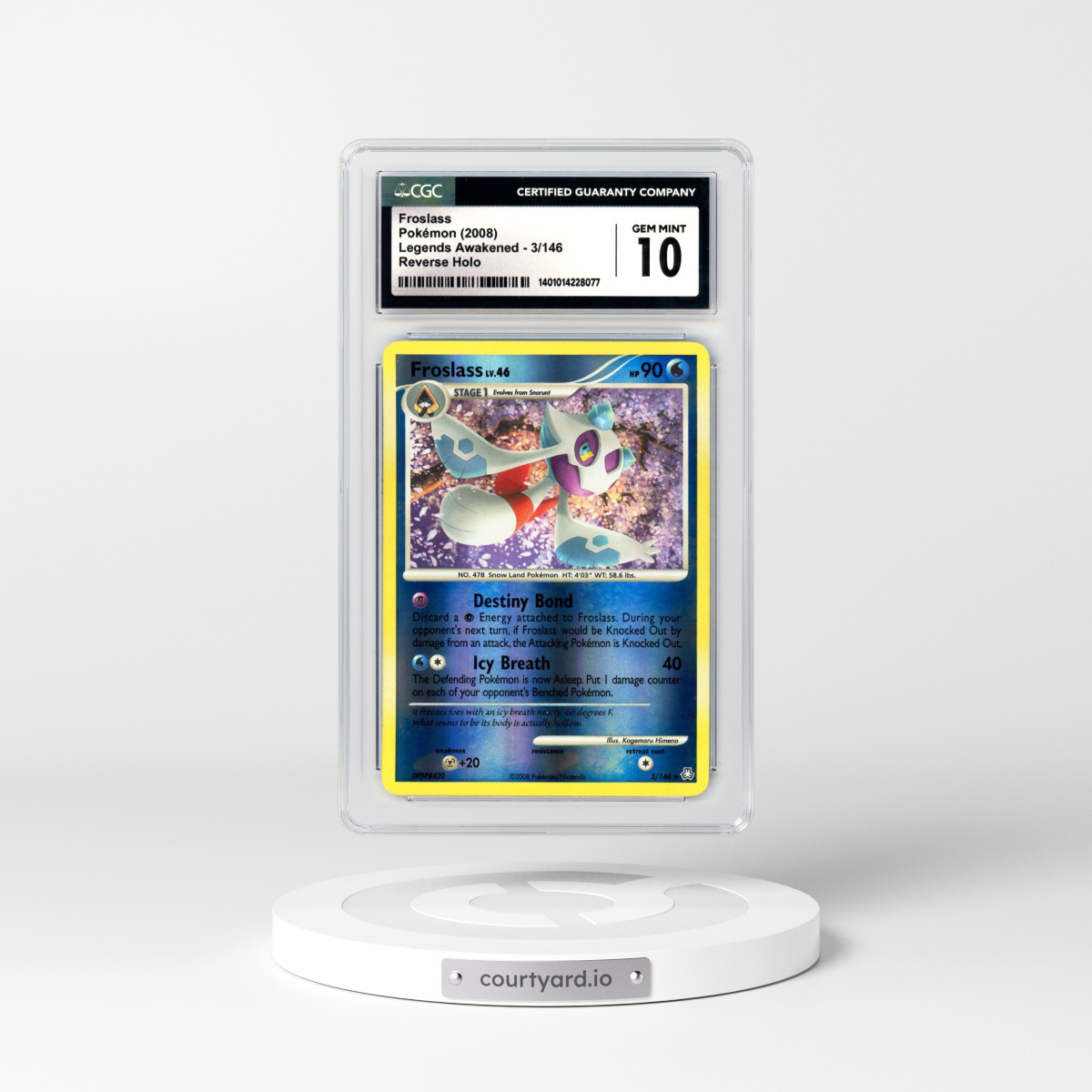 2008 Legends Awakened #3 Froslass - Holo (CGC 10 GEM MINT)