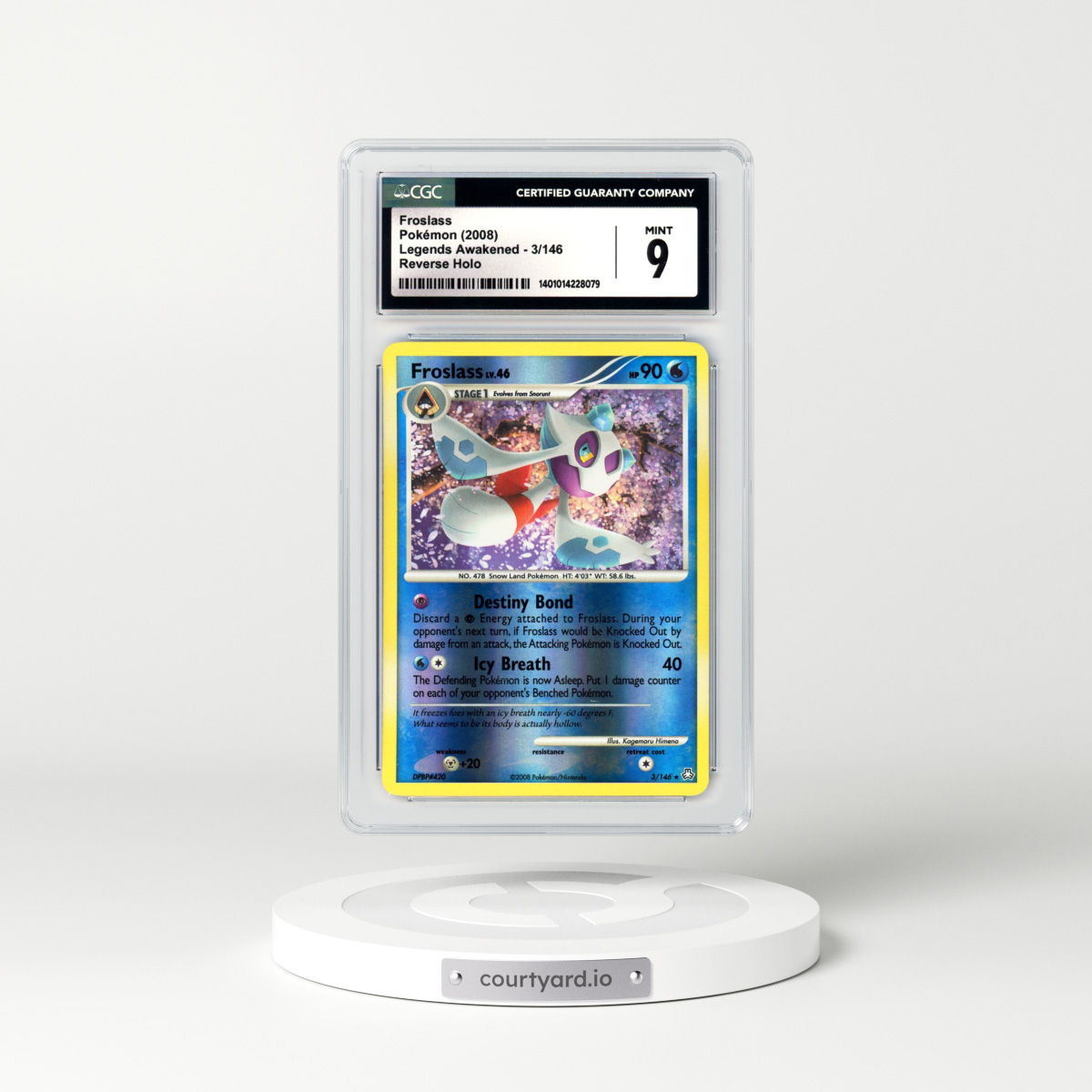 2008 Legends Awakened #3 Froslass - Holo (CGC 9 MINT)