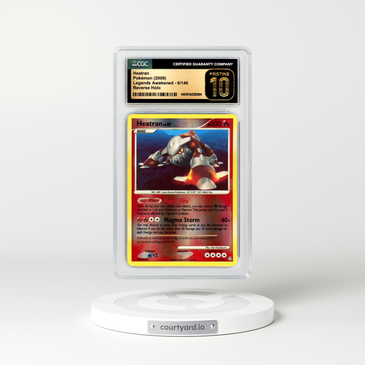 2008 Legends Awakened #6 Heatran - Holo (CGC 10 PRISTINE)