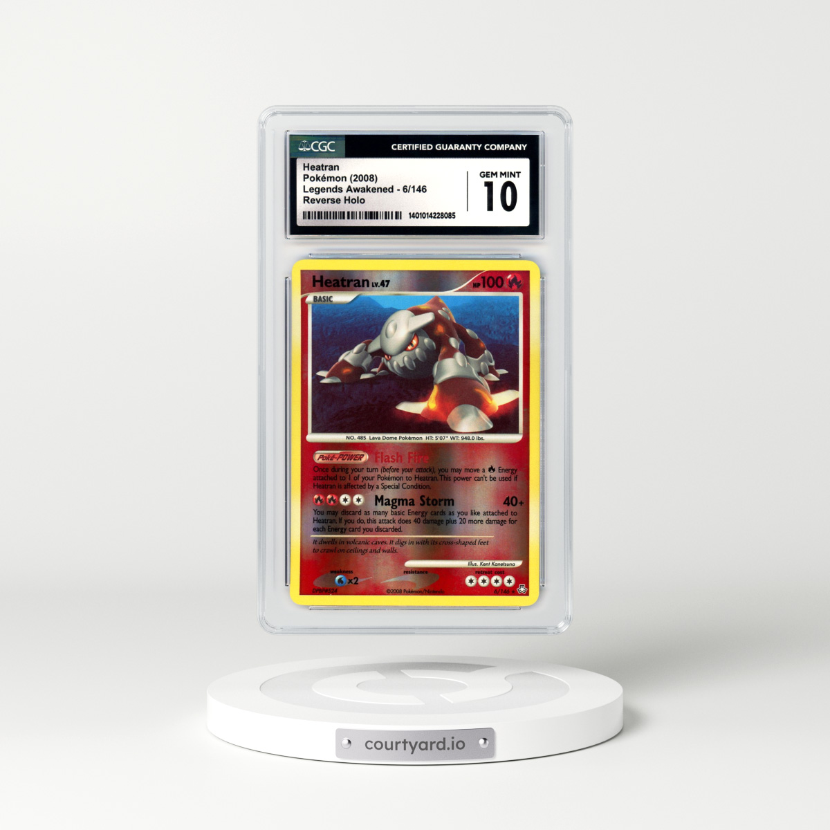 2008 Legends Awakened #6 Heatran - Holo (CGC 10 GEM MINT)