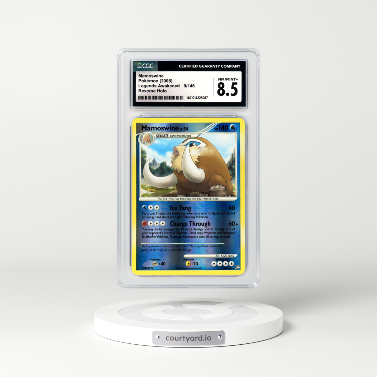 2008 Legends Awakened #9 Mamoswine - Holo (CGC 8.5 NM-MT+)