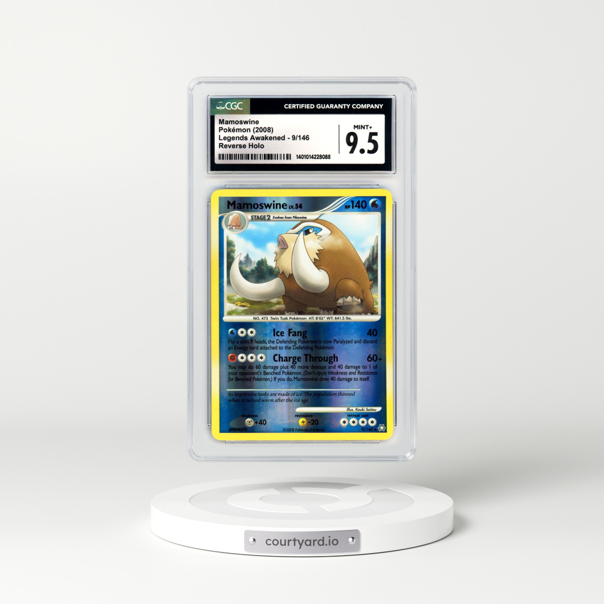 2008 Legends Awakened #9 Mamoswine - Holo (CGC 9.5 MINT+)