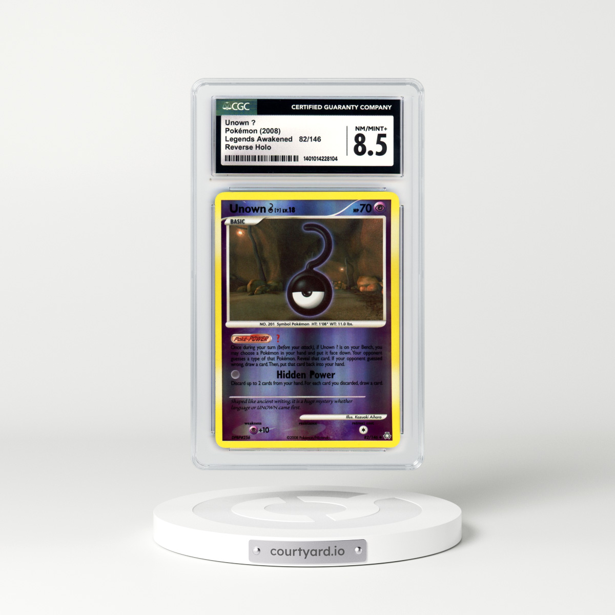 2008 Legends Awakened #82 Unown ? - Holo (CGC 8.5 NM-MT+)
