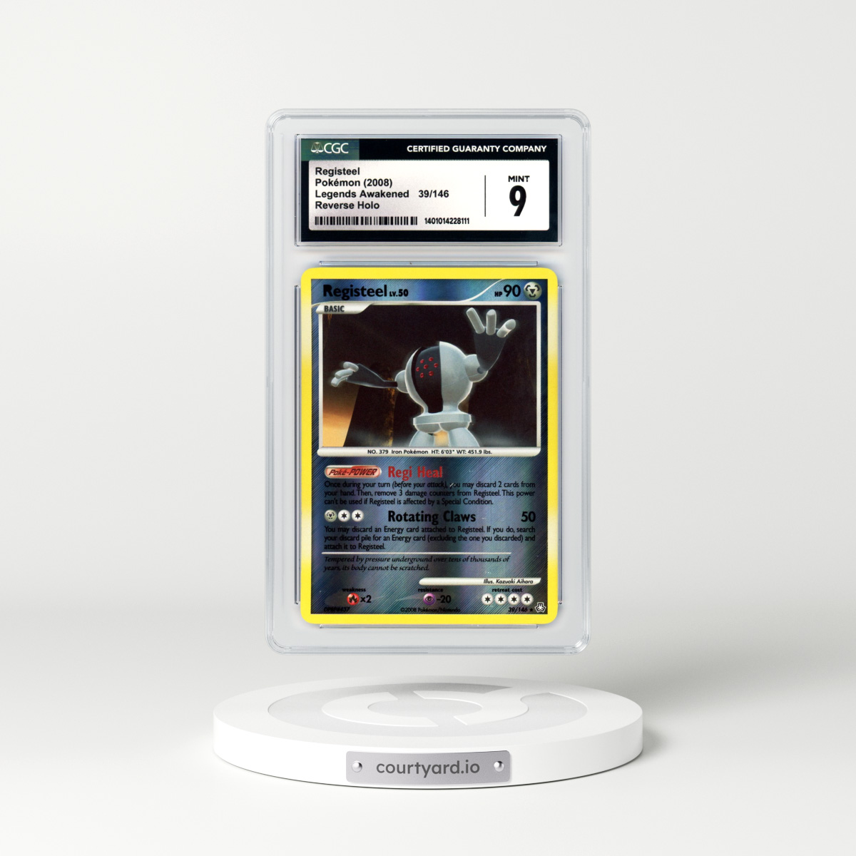 2008 Legends Awakened #39 Registeel - Holo (CGC 9 MINT)