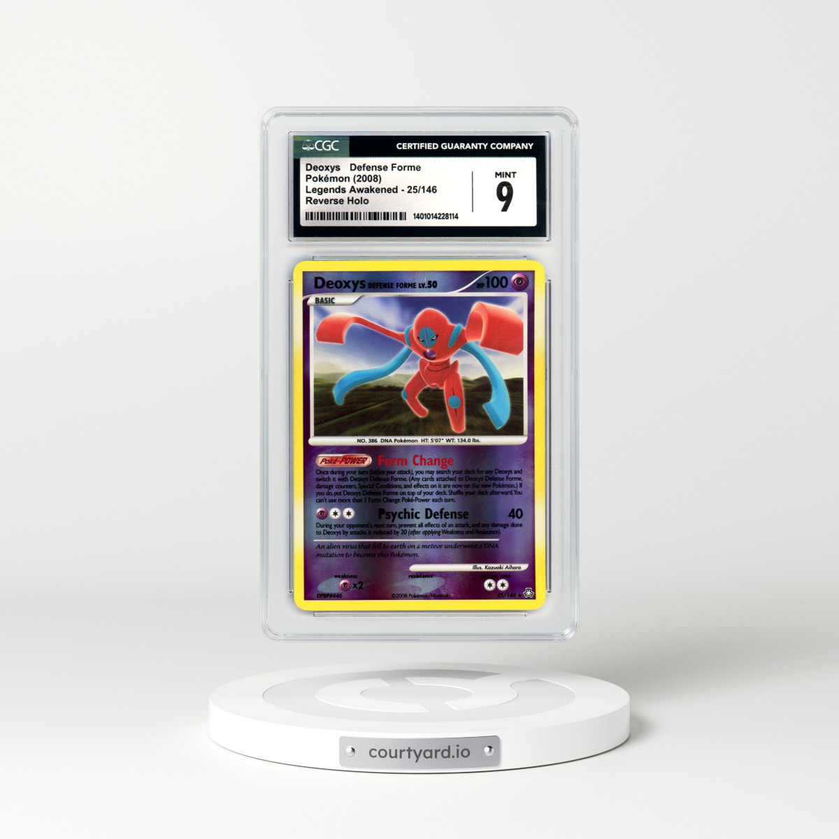 2008 Legends Awakened #25 Deoxys (Defense Forme) - Holo (CGC 9 MINT)