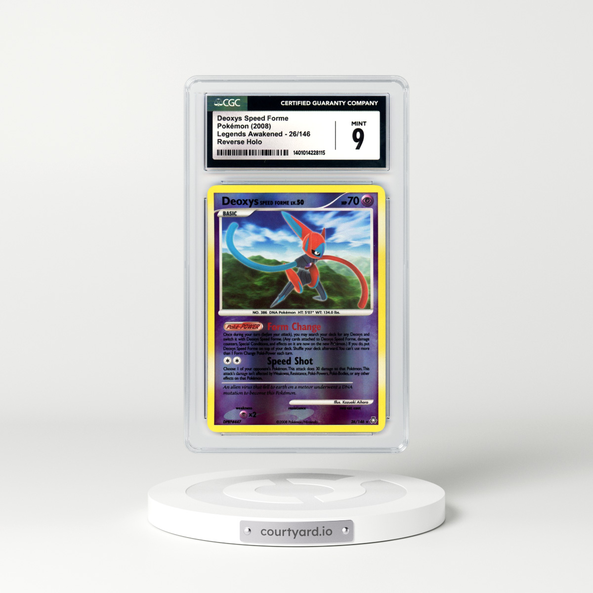 2008 Legends Awakened #26 Deoxys Speed Forme - Holo (CGC 9 MINT)