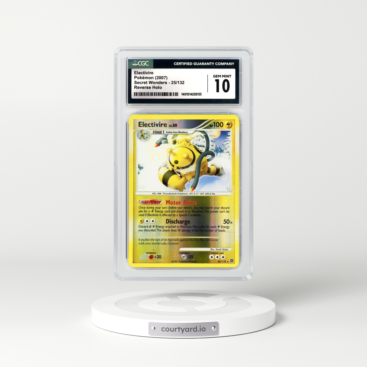 2007 Secret Wonders #25 Electivire - Holo (CGC 10 GEM MINT)