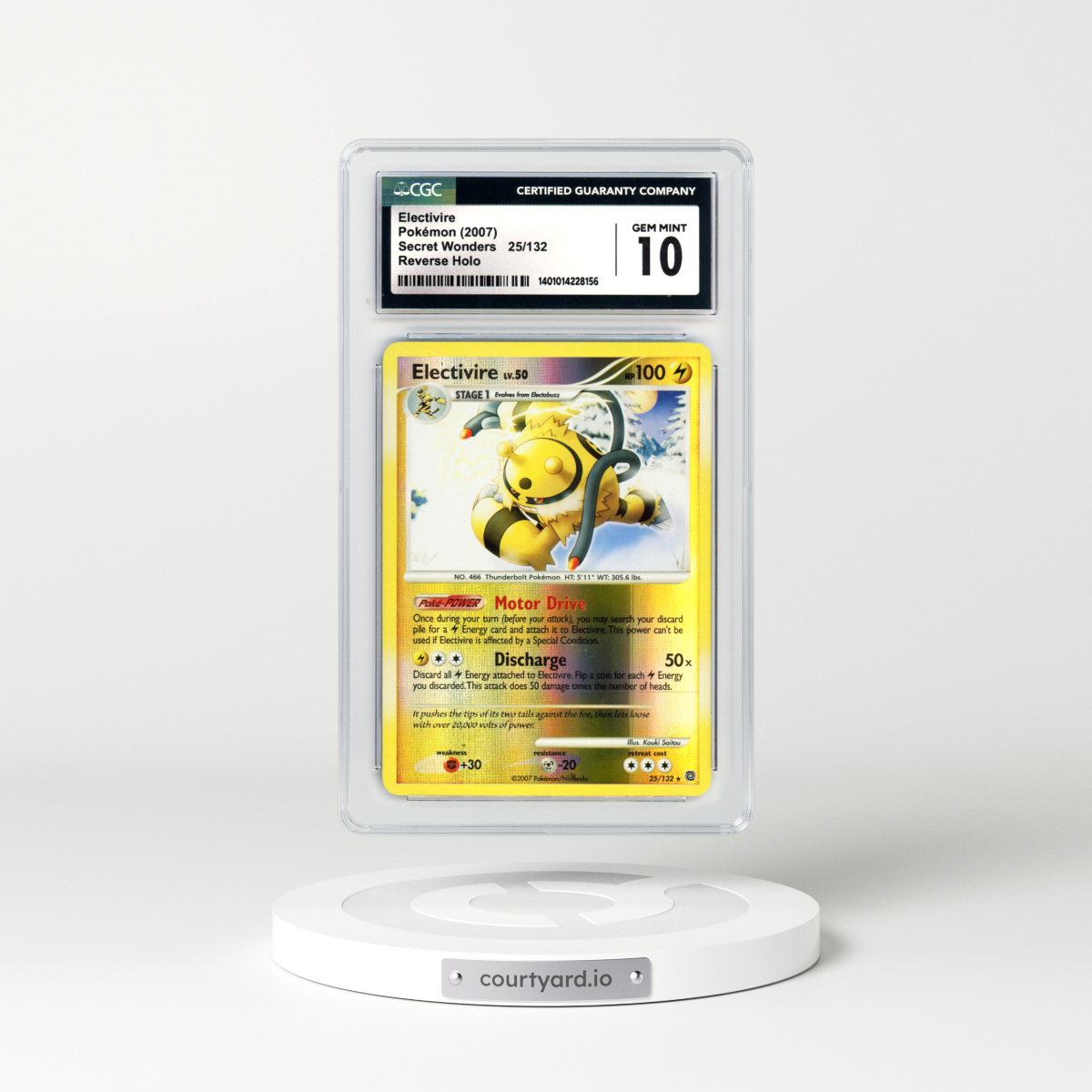 2007 Secret Wonders #25 Electivire - Holo (CGC 10 GEM MINT)