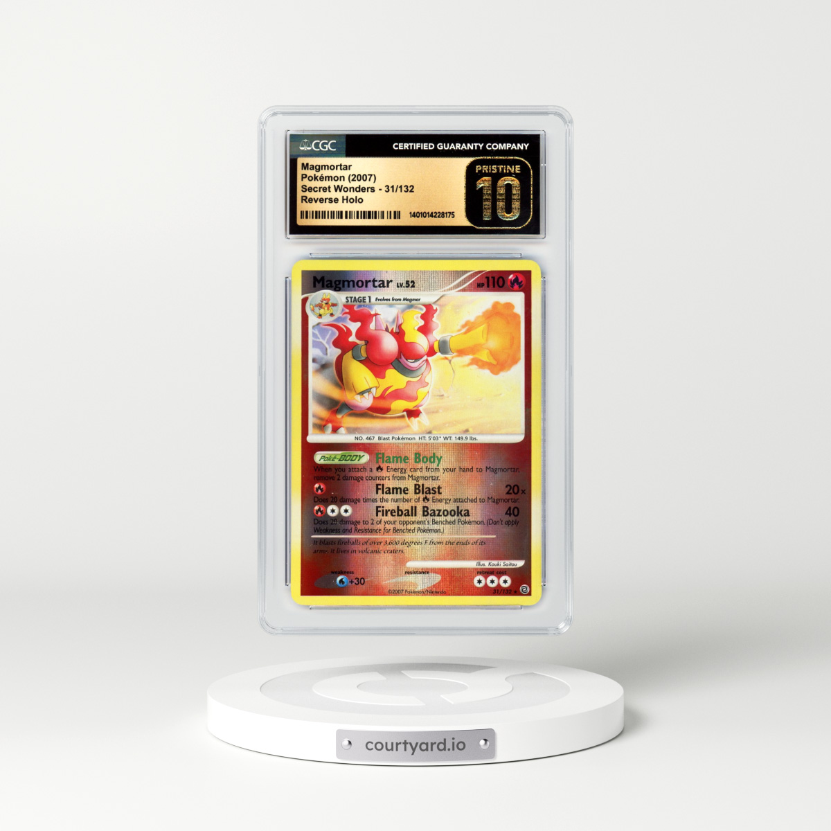 2007 Secret Wonders #31 Magmortar - Holo (CGC 10 PRISTINE)