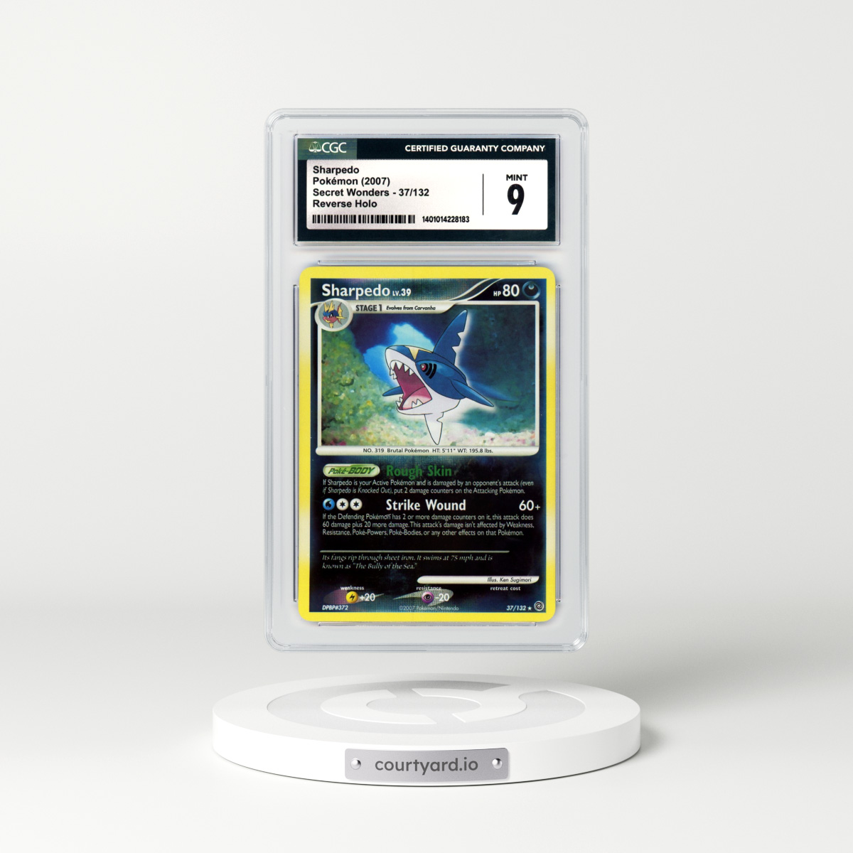 2007 Secret Wonders #37 Sharpedo - Holo (CGC 9 MINT)