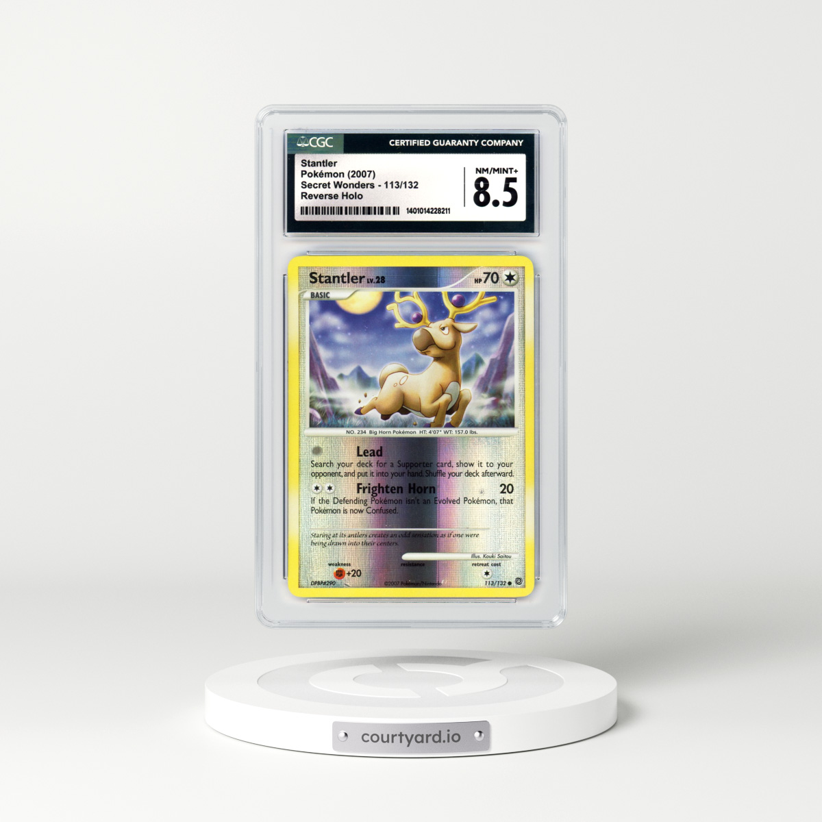 2007 Secret Wonders #113 Stantler - Holo (CGC 8.5 NM-MT+)