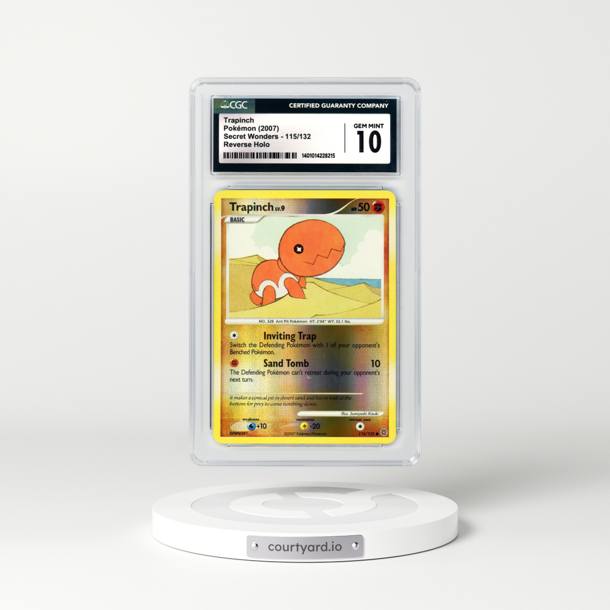 2007 Secret Wonders #115 Trapinch - Holo (CGC 10 GEM MINT)