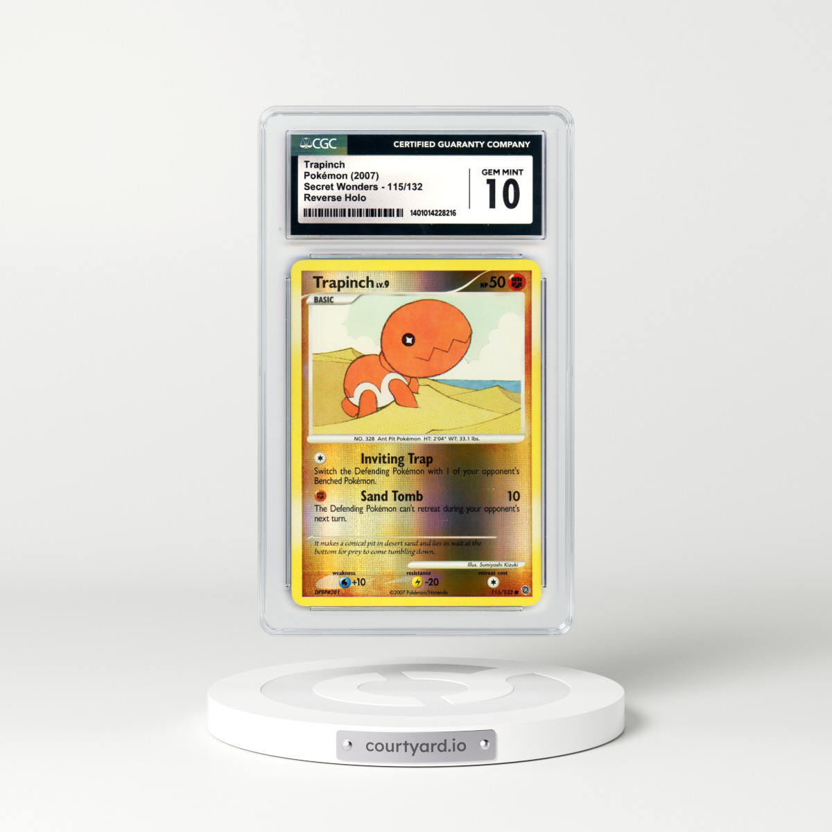 2007 Secret Wonders #115 Trapinch - Holo (CGC 10 GEM MINT)