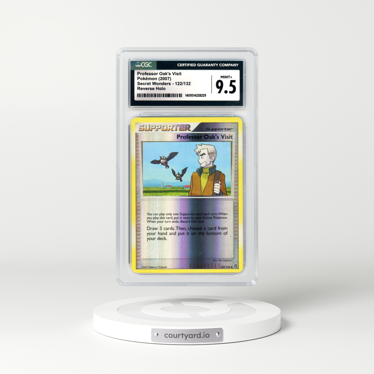 2007 Secret Wonders #122 Professor Oak's Visit - Holo (CGC 9.5 MINT+)