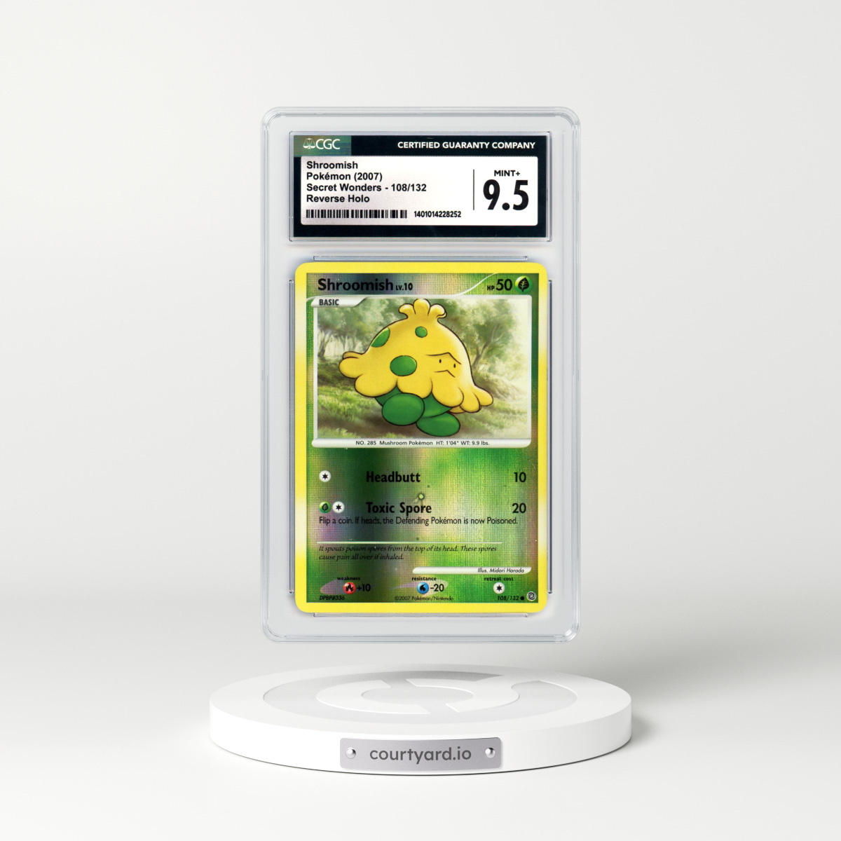 2007 Secret Wonders #108 Shroomish - Holo (CGC 9.5 MINT+)