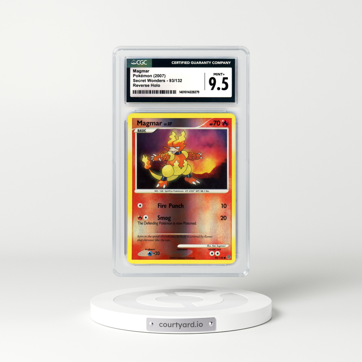 2007 Secret Wonders #93 Magmar - Holo (CGC 9.5 MINT+)
