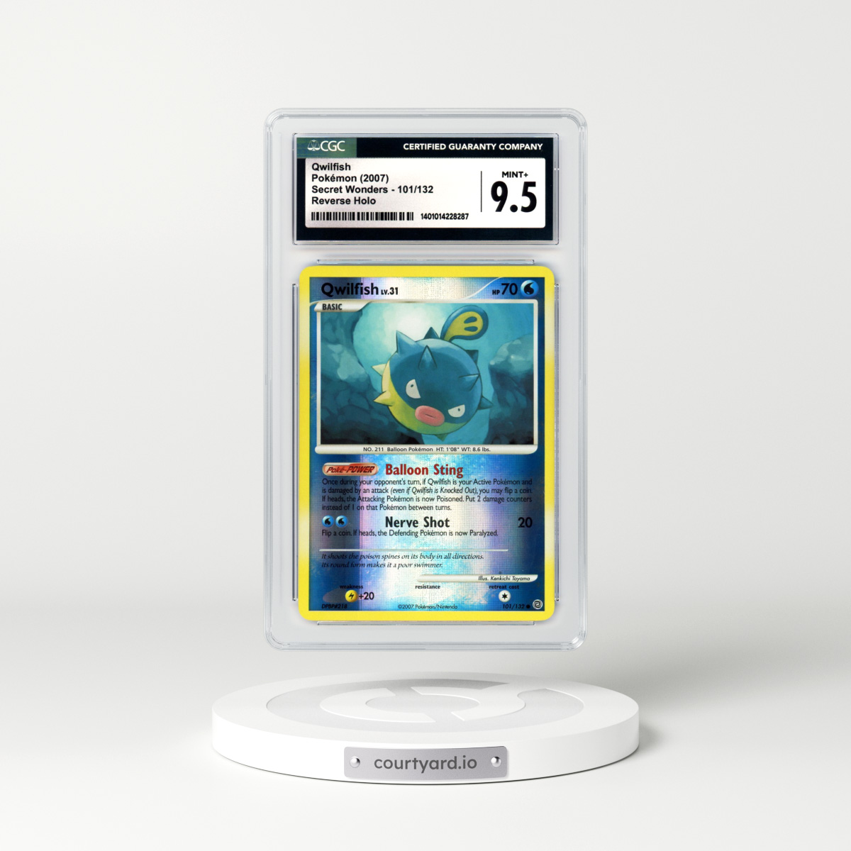 2007 Secret Wonders #101 Qwilfish - Holo (CGC 9.5 MINT+)