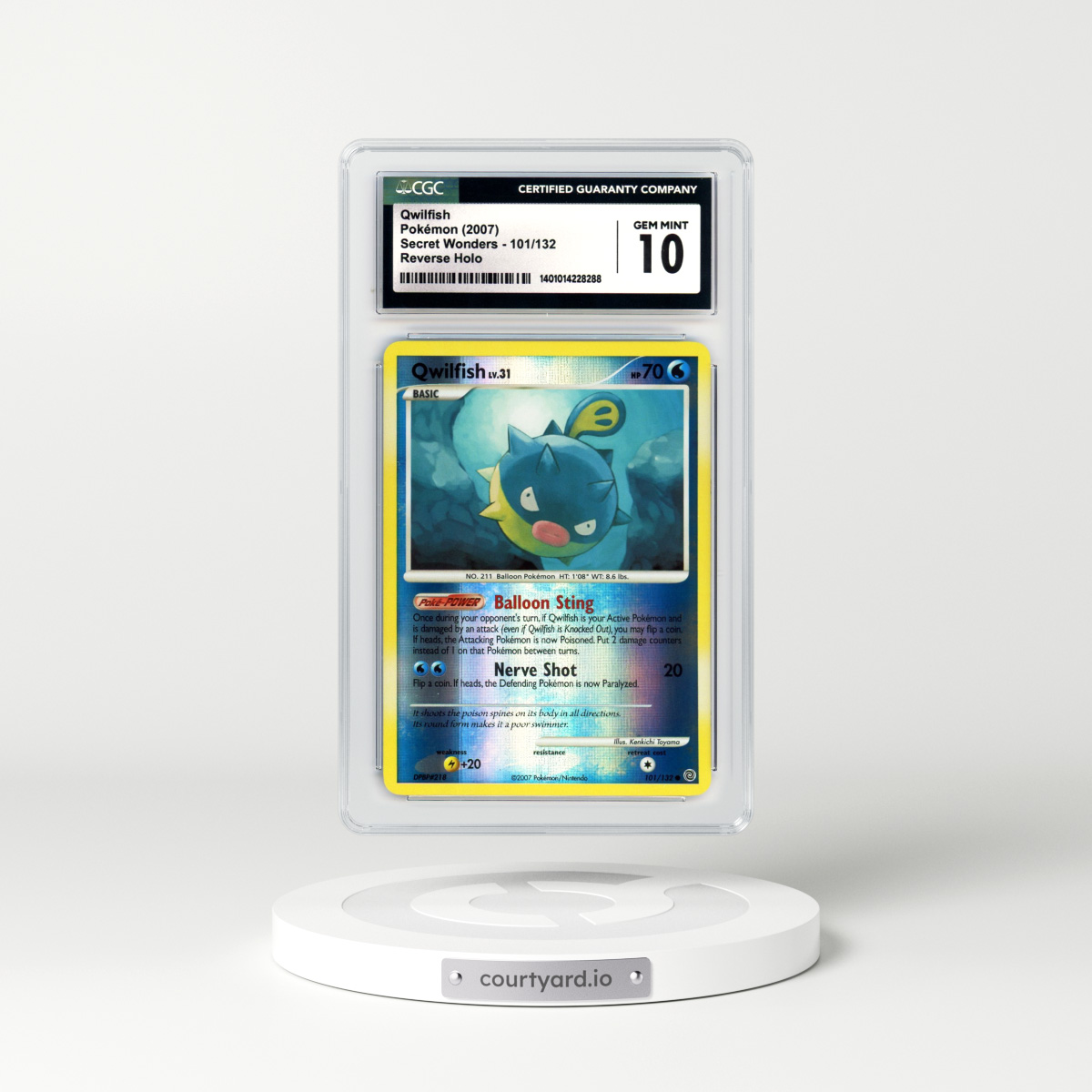 2007 Secret Wonders #101 Qwilfish - Holo (CGC 10 GEM MINT)