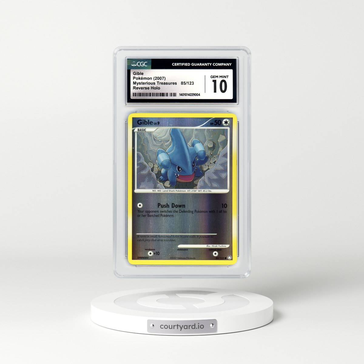 2007 Mysterious Treasures #85 Gible - Holo (CGC 10 GEM MINT)