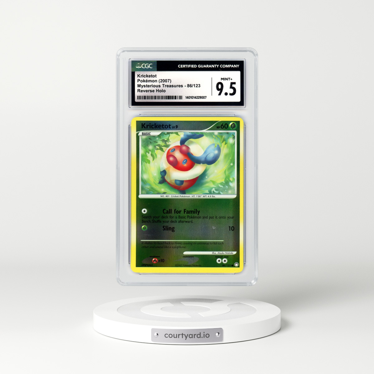 2007 Mysterious Treasures #86 Kricketot - Holo (CGC 9.5 MINT+)