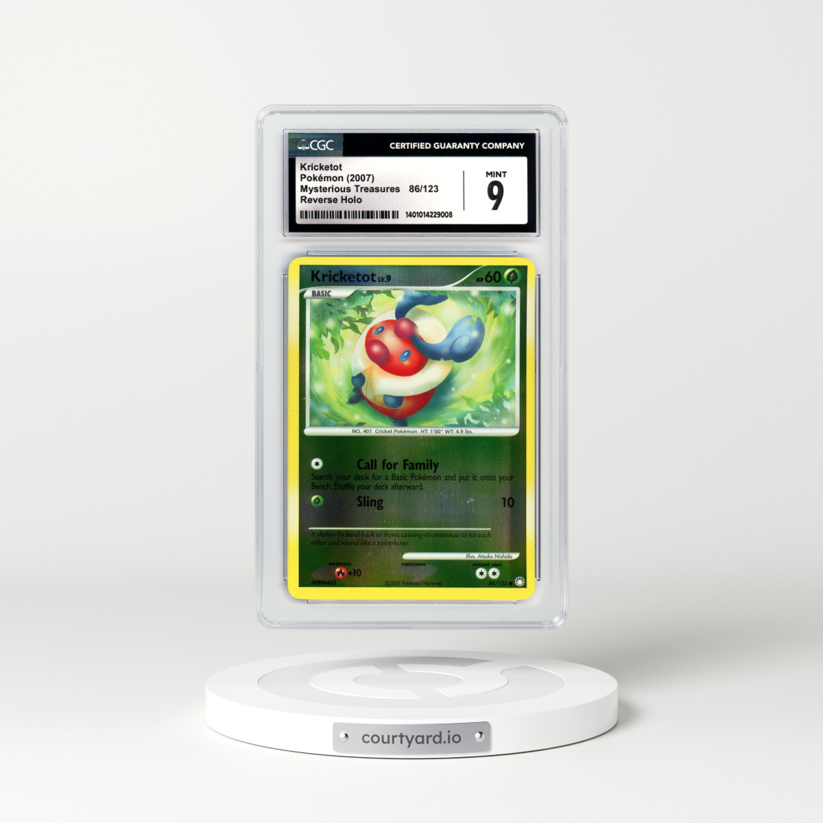 2007 Mysterious Treasures #86 Kricketot - Holo (CGC 9 MINT)