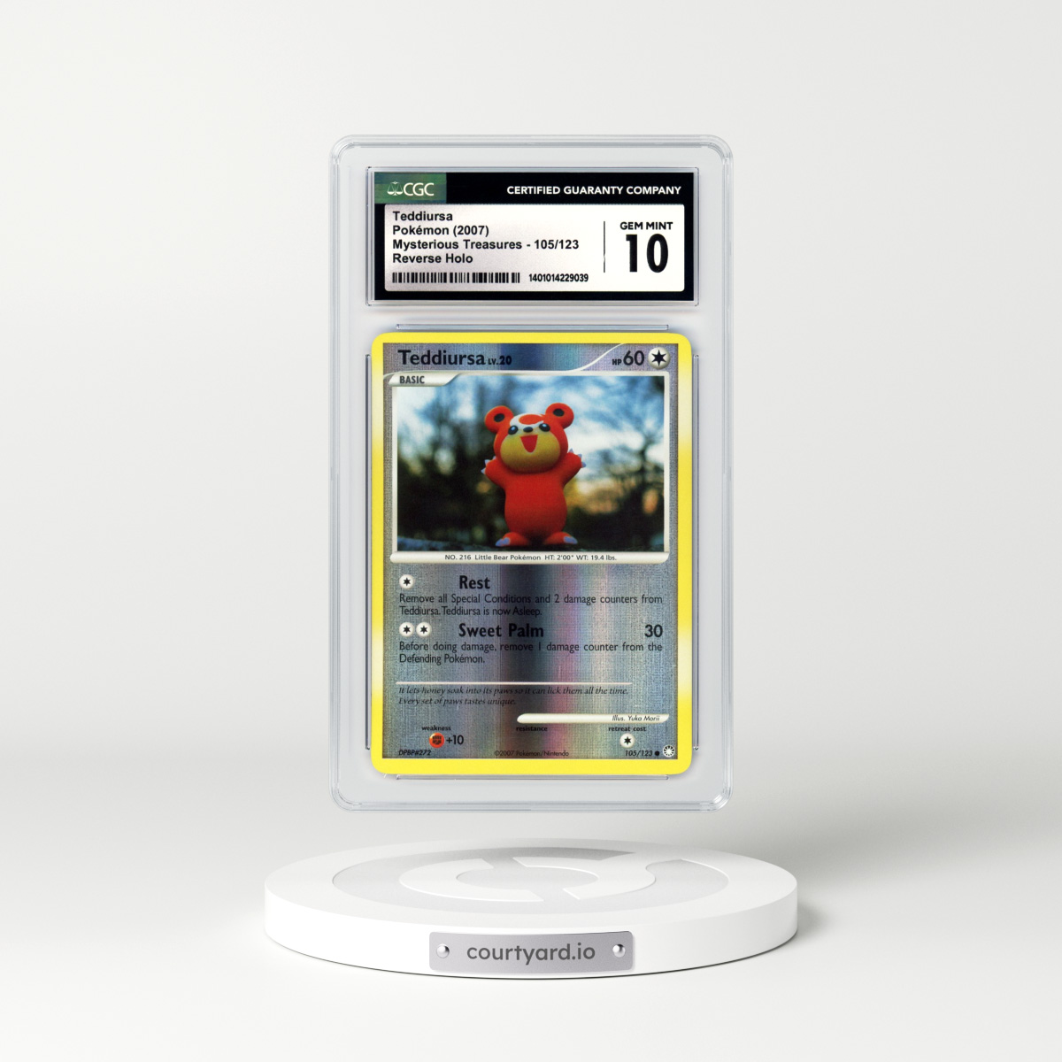 2007 Mysterious Treasures #105 Teddiursa - Holo (CGC 10 GEM MINT)