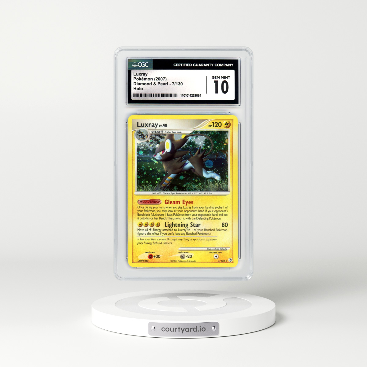 2007 Diamond & Pearl #7 Luxray - Holo (CGC 10 GEM MINT)