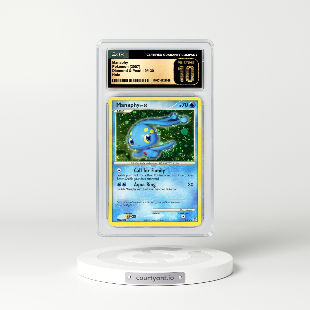 2007 Diamond & Pearl #9 Manaphy - Holo (CGC 10 PRISTINE)